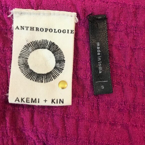 Anthropologie Akemi Kin Vizela Embroidered With Beading Pink Top Size S - Picture 7 of 8